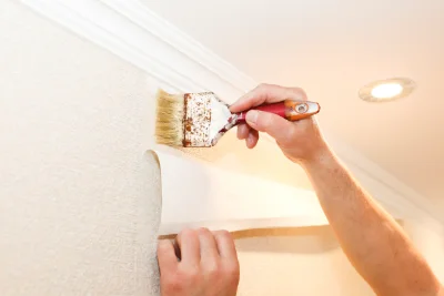 Pose de papier peint au Ribay — revêtements muraux et toiles de verre